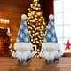 thumbnail image 1 of Adornos navideños, adornos navideños, regalos navideños, adorno navideño, muñeco enano, muñeco azul sin rostro, copo de nieve, duende Rudolf, decoración navideña, dos instalaciones, muñeco azul muy li, 1 of 6