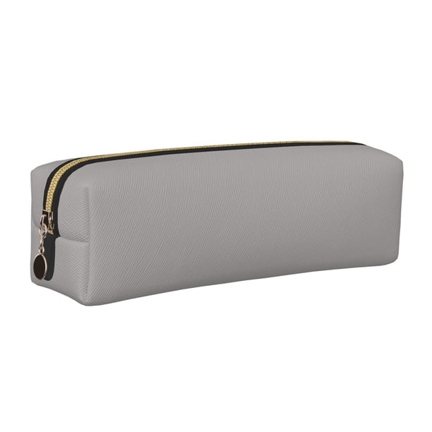 Easygdp Gary para Estuche de Lápices de Cuero, Estuche de Papelería de Cuero, Estuche de Gran Capacidad con Cremallera