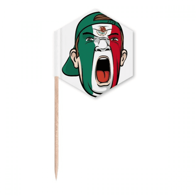 Mexico Flag Facial Makeup Head Screang Cap Toothpick Flags Cupcake Picks Party Celebration