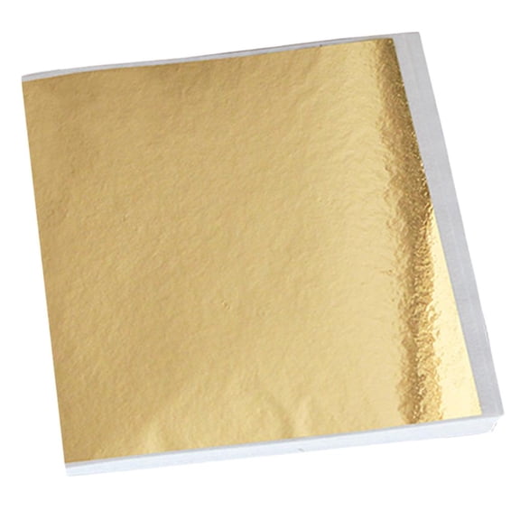 Papel de aluminio de Imitación hoja de oro Zulema 100 hojas dorado 3.5 x 3.5 pulgadas