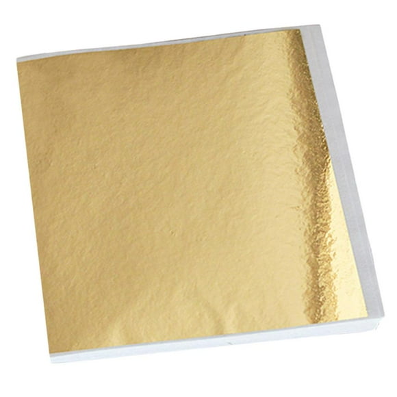 Papel de imitación de hojas 100 piezas Papel para Resina Artes y manualidades Arte de uñas - Champán Dorado Champagne Golden Soledad Imitación hoja de oro