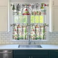 thumbnail image 3 of Kitchen Window Curtains with Rod Pocket Over Sink Small Window Treatment Cafe Short Curtains for Bathroom Tier Drapes,3 Piece Set,24 Inch, 3 of 6