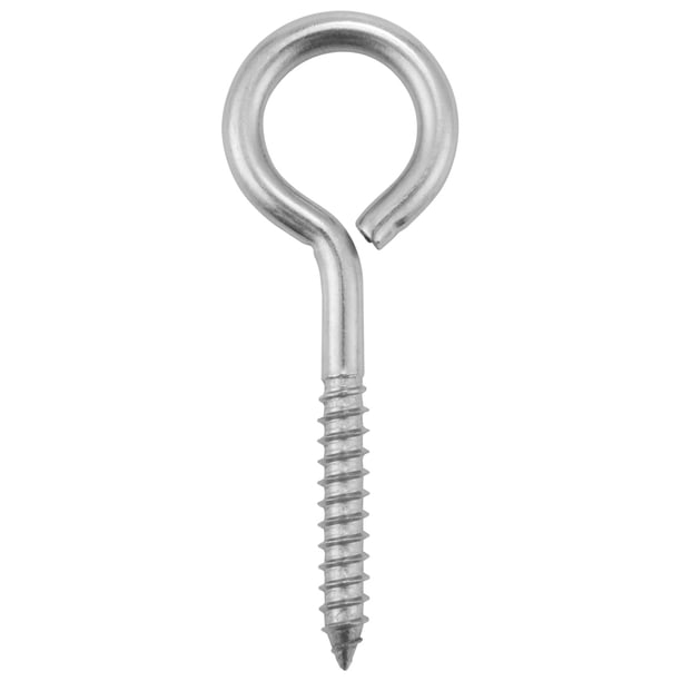 10 unidades por paquete. Ganchos de acero inoxidable para tornillos de ojo, ganchos metálicos, abrazaderas de madera, ganchos de ojo, tornillos autorroscantes M6.