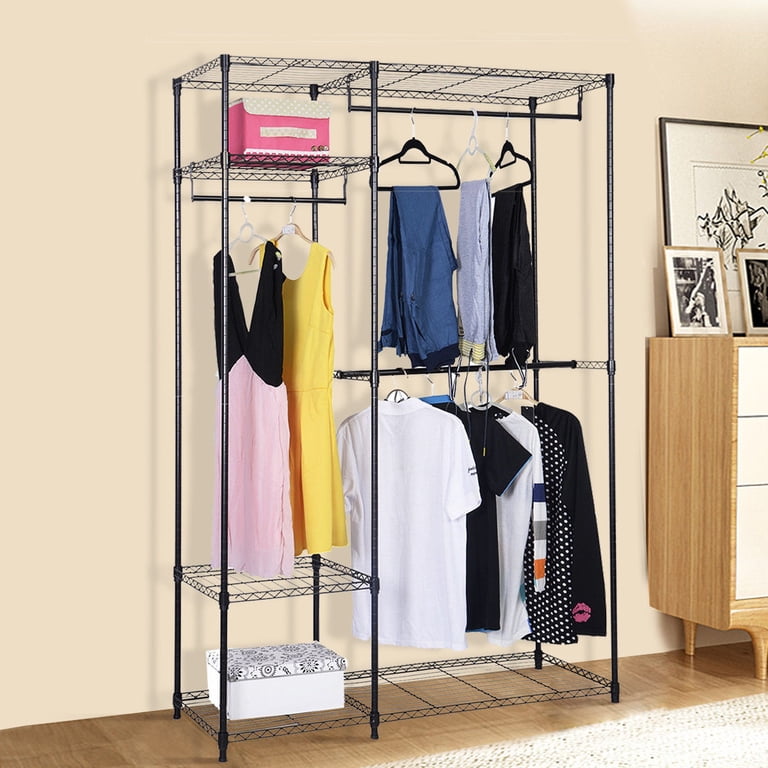 Costway Portable Wardrobe Closet Organizer 48''x18''x71'', Free