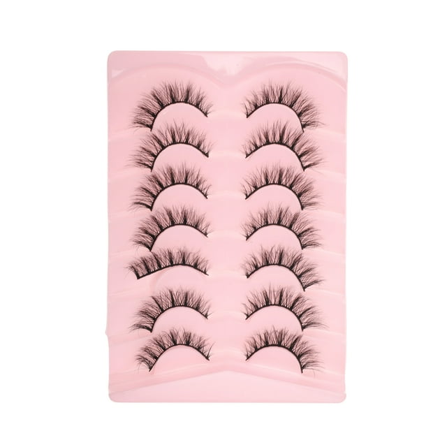 Ofertas Únicas 7 Pares de Pestañas Postizas 5D Gruesas para Halloween Negros