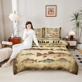 thumbnail image 4 of Feelyou Cartoon Pike Fish Bedding Comforter Set for Teens, Hunting and Fishing Twin Comforter Sets, Rustic Farmhouse Life Reversible Bedding Set, Lightweight Room Decor, 2-Piece, 4 of 8
