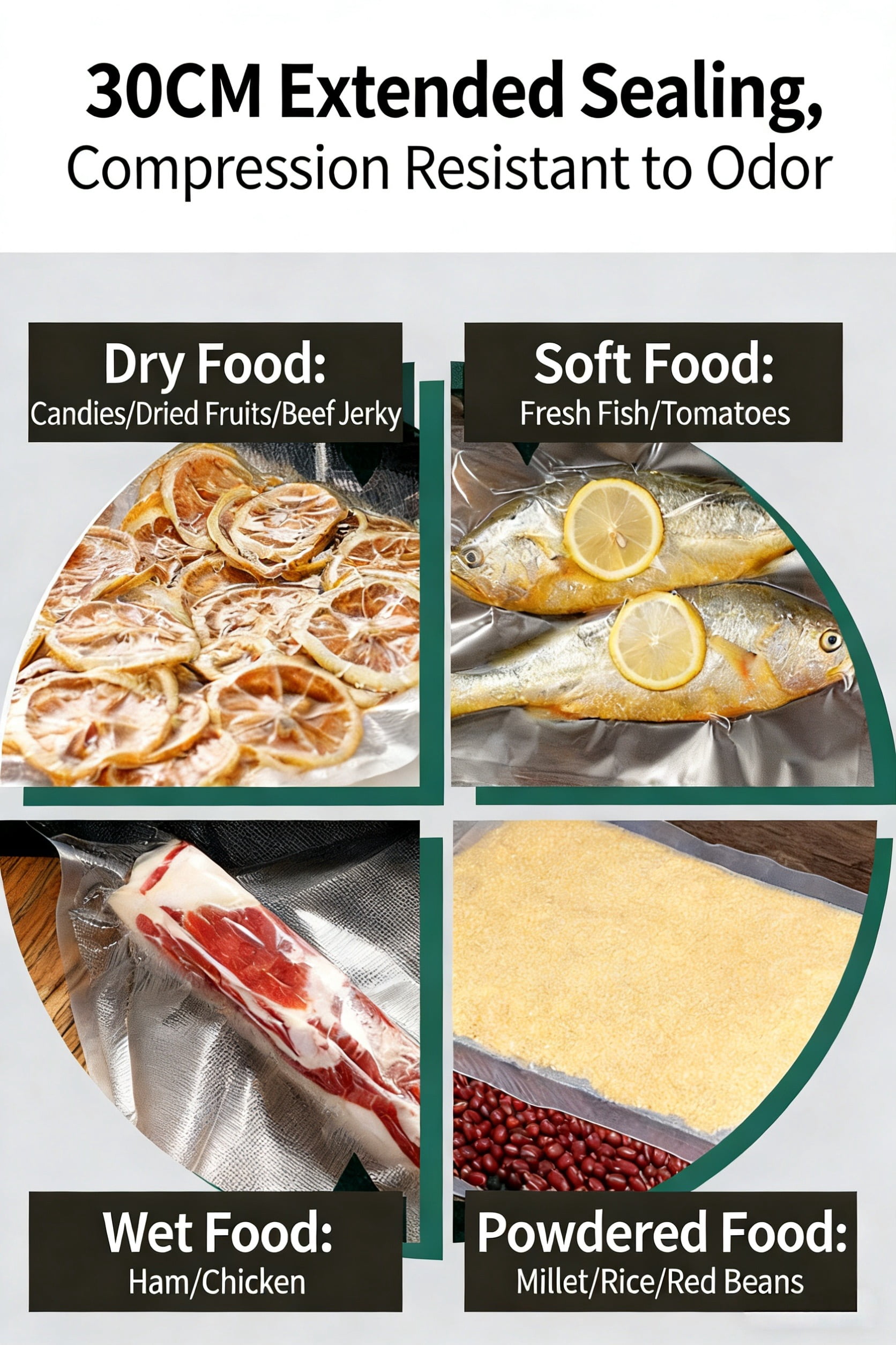 Automatic Vacuum Sealer Machine for Food Storage with 100 Vacuum Sealer Bags, Compact Dry & Moist Food Vacuum Packaging System for Home Kitchen