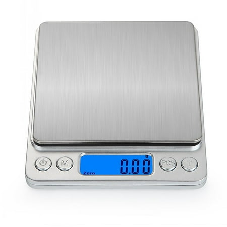 

Mouind Digital Food Kitchen Scale in Ounces and Grams Small Pocket Electronic Scale for Weight Loss Baking Cooking Coffee Jewelry (Battery 2 Trays)