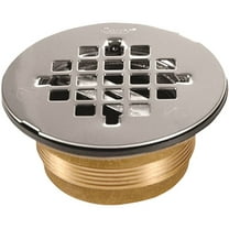 Oatey 2" Brass No-Calk Shower Drain with Stainless Strainer in Brass - 42150