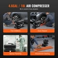 thumbnail image 6 of KFFKFF Portable Air Compressor with 4.6 Gallon Steel Tank, 1HP Motor, 2.2 CFM at 90 PSI, Oil-Free Design, 120 PSI Maximum Pressure, and Quiet Operation at 80dB for Various Applications, 6 of 9