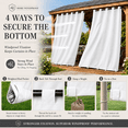 thumbnail image 3 of Lapalife Outdoor Curtains for Patio Waterproof 71 x 96 in Windproof Grommet & Back Tab Thermal Insulated Keep Privacy for Yard Porch, 1 Panel, 3 of 8