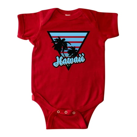 

Inktastic Hawaii with Triangle and Palm Trees in Blue Gift Baby Boy or Baby Girl Bodysuit