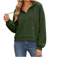 thumbnail image 2 of TGSLY Fall Hooded Sweatshirt for Women Lightweight Drop Shoulder Long Sleeve Athletic Pullovers Loose Casual Solid Color Layering Tops M, 2 of 9