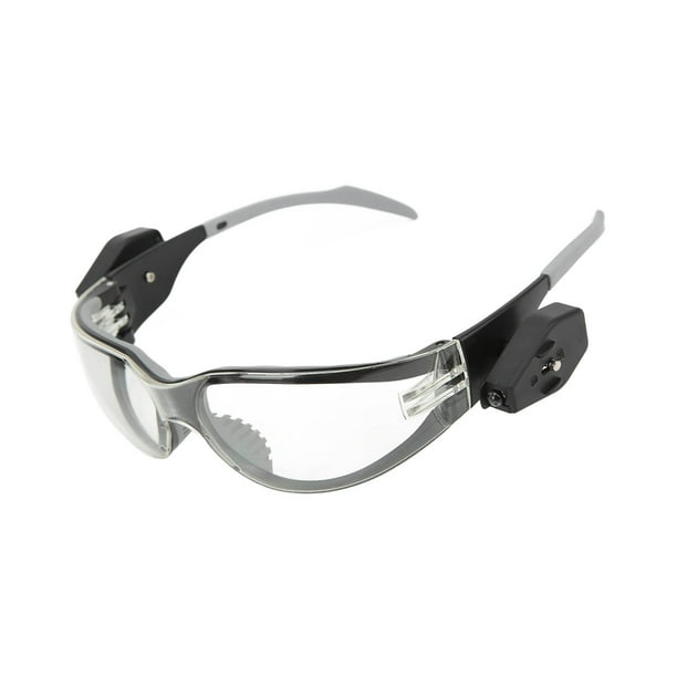 Gafas protectoras LED gafas de seguridad retractiles con lampara de lectura lentes de PC a prueba de golpes niebla y viento para el hogar hombres y mujeres Walmart en linea