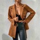 thumbnail image 3 of Traje de Mujer Outwear,Chaqueta de Traje de Mujer Solapa Slim Fit Abrigo de Traje de Mujer Abrigo de Negocios de Dama Construido para Profesionales, 3 of 7