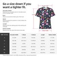 thumbnail image 2 of Yiaed Floral Rabbit Print Mens Short Sleeve Tight Fit T-Shirt, Crewneck Casual Tee-Large, 2 of 5