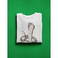 thumbnail image 3 of Ethnic Cobra Snake Sweatshirt Women - Women Sweatshirt, White, Medium, 3 of 4