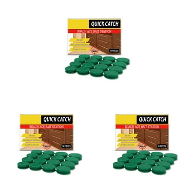 3/2box Cockroach Repellent Powerful Cockroach Repellent Roach Bait Roach Nest Elimination Cockroach Killing Traps Indoor/Outdoor Quick Catch Roach Bait Station for Small & Large Roaches