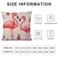 thumbnail image 6 of Nawypu Pillowcase Set of 2 Christmas New Year Winter Flamingo Bird Red Pink Zippered Pillow Cover Pillow Sham for Long Pillow Standard Size 2pcs, 6 of 6