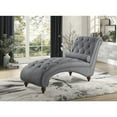 thumbnail image 4 of Lexicon Bonne Wood & Fabric Chaise with 1 Bolster Pillow in Dark Gray, 4 of 4