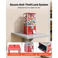 thumbnail image 6 of VEVOR Gumball Machine, 21 inch Height Candy Vending Machine Dispenser, 25-Cent Vending Machines for Shopping Malls, Supermarkets, Amusement Parks, Arcades, Holds Up to 180 1.77 inch Spherical Candies, 6 of 9