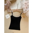 thumbnail image 4 of Fgnfyis Womens Casual Tops Seamless Sleeveless Camisole with Lace Built in Bra Cozy Soft Stretch Tank Built in Bra Tank Tops for Women Black One Size, 4 of 4