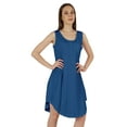 thumbnail image 2 of Inkmeso WoMen's Casual Loose Fit Sundress Sleeveless Henley Beach Dress w/ Patch Pocket, 2 of 7