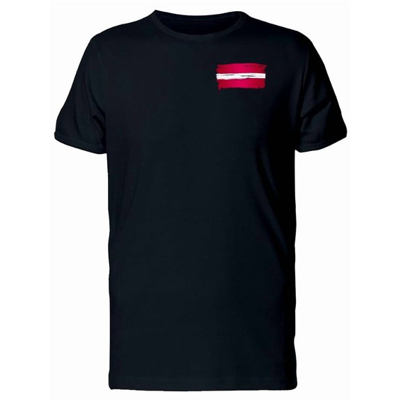 Grunge Pocket Flag Of Latvia Tee Men's -Image by Shutterstock