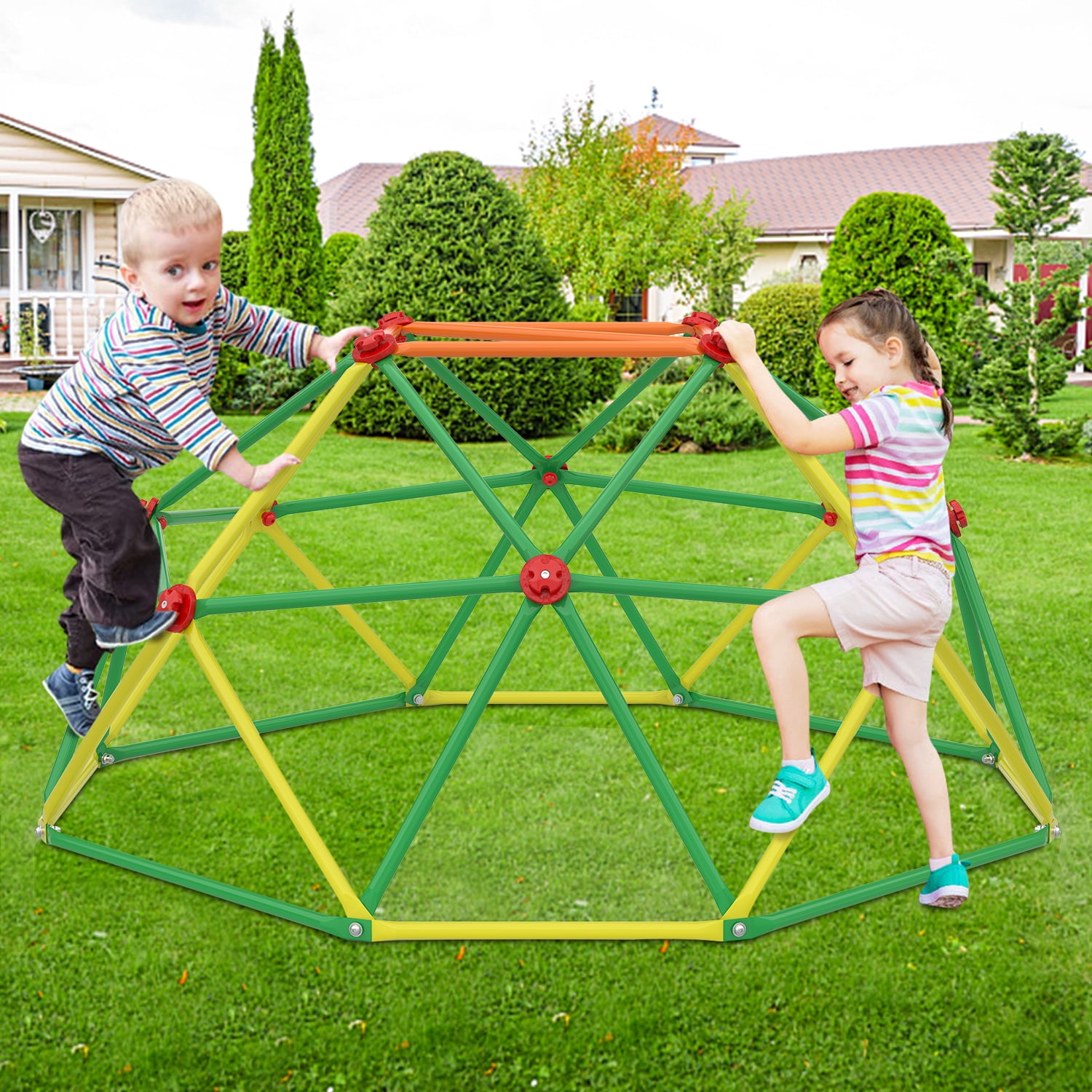 SESSLIFE 6ft Outdoor Dome Climber, Kids Jungle Gym Dome for 3-5 Years Old, Supports 500lbs, TE1305