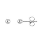 3mm Bright Finish Ball Stud Earrings in Sterling Silver