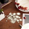 thumbnail image 3 of 50 PCS Plum Blossom Shape Unfinished Wooden Flower,Blank Flower Shape,Wooden Flowers Wood Cutout for Christmas Wedding Party Crafts Decor,Floral Wooden Slices Accessories, 3 of 9