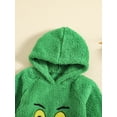 thumbnail image 3 of Infant Baby Girl Boy Halloween Costumes Ghost Long Sleeve Hoodie Jumpsuit Pumpkin Face Hooded Romper Bodysuit Fall Winter Outfits, 3 of 7