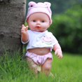 thumbnail image 3 of Muñeca terminada de 30 cm PVC lavable 3D Prop Doll Baby Companion Toys (rosa) JShteea  libre de BPA, 3 of 7