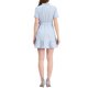 thumbnail image 3 of Vestidos de botón frontal con volantes y corte acampanado de INSPIRE CHIC para mujer S azul claro, 3 of 6