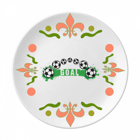 

Bridge Soccer Football Sports Flower Ceramics Plate Tableware Dinner Dish