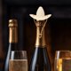 thumbnail image 1 of Tapón de vino con forma de sombrero de silicona, corcho a prueba de fugas para fiesta de bodas (punta de marfil), 1 of 6