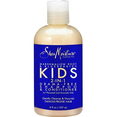 SheaMoisture Marshmallow Root & Blueberries Kids 2-in-1 Drama-Free Shampoo & Conditioner, 8 fl oz