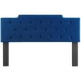thumbnail image 3 of Pemberly Row Tête de Lit Capitonnée King/California King en Velours, Bleu Marine, 3 of 7