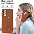 thumbnail image 6 of ELEHOLD Samsung Galaxy A13 4G Wallet Case, Flip Card Slots Magnetic Button Kickstand Function Non-Slip Wristband Crossbody Shoulder Strap for Samsung Galaxy A13 4G Fashion Leather Case,Brown, 6 of 7