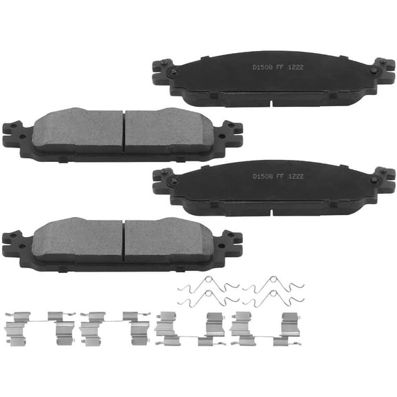 Afa Motors Front Brake Pads w/Hardware Kits Fits Ford Explorer Flex Taurus, Lincoln MKS MKT-Ceramic Brake Pads-4 Pack Fits select: 2011-2012 FORD EXPLORER XLT, 2010-2016 FORD TAURUS SEL