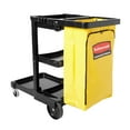 thumbnail image 2 of Rubbermaid Commercial Products Janitorial Cleaning Cart Traditional, Black, 2 of 7