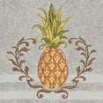 thumbnail image 2 of Authentic Hotel and Spa Turkish Cotton Pineapple Embroidered Light Grey 2-piece Towel Hand Set, 2 of 2