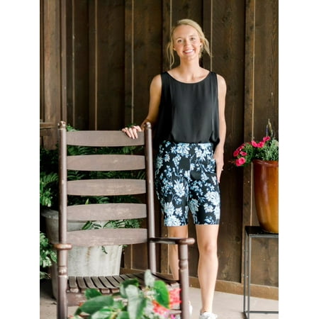 The Pioneer Woman Floral Pull On Bermuda Shorts with Pockets