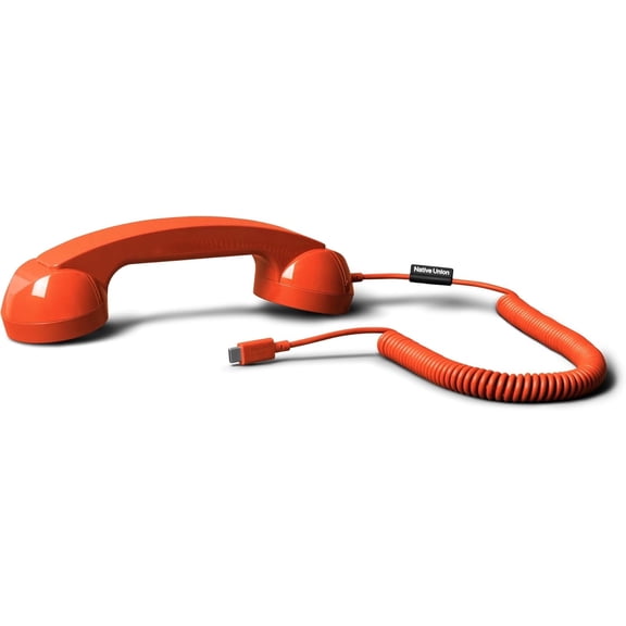 Native Union Pop Phone – Retro Telephone Handset with Mic & Speaker, USB-C for iPhone, iPad, Laptop, Tablet, Samsung S24, Flip 6, Fold 6 – Hybrid Work, Calls, Video Conferences, Meetings (Alarm Red)