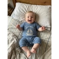 thumbnail image 5 of BemeyourBBs Preemie Baby Boys Summer Clothes Baby Boy Newborn Hospital Going Home Outfit Waffled Romper I'm New Here Letter Embroidery Short Sleeve Jumpsuit Playsuit Shorts, 5 of 9