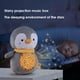 thumbnail image 2 of Ayuda para dormir para bebés, lámpara proyector recargable con caja de música, luz nocturna para bebés, regalo de pingüino de peluche para niños y niñas., 2 of 5