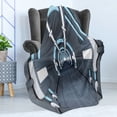thumbnail image 4 of Outer Space Soft Flannel Fleece Throw Blanket, Inner View of Rocket Structure Cyber Hallway Trip to the Dark Matter, Cozy Plush for Indoor and Outdoor Use, 70" x 90", Grey Blue, by Ambesonne, 4 of 5
