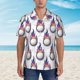 thumbnail image 2 of Balery Golf balls Camisas hawaianas de manga corta para hombre, camisas playeras de corte holgado, camisas de vacaciones con botones,XX-Large, 2 of 7