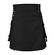 thumbnail image 5 of Hombres Cortos Estilo Falda Color Sólido Snap Sujetador Plisado Casual Kilt con Bolsillos Poliéster Unisex Uso Diario, 5 of 6