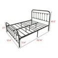 thumbnail image 2 of Full Size Metal Platform Bed Frame, ONE PIX Full Bed Frame with Headboard， Classic Bed Frame with Strong Steel Slats Support, No Box Spring Needed, 2 of 7